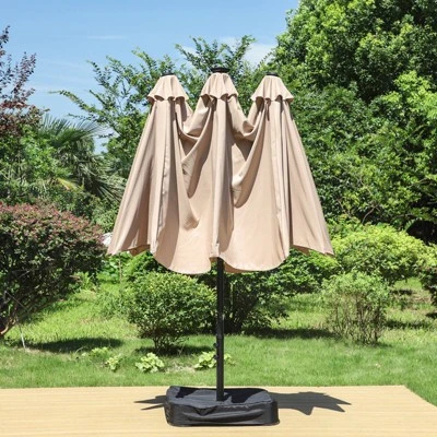 15' X 9' Rectangular Lit Outdoor Patio Market Umbrella With Extra Large Base And Sand Bags - Captiva Designs - Image 9