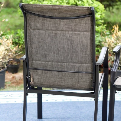 2pk Steel Patio Padded Sling Arm Chairs - Captiva Designs - Image 5