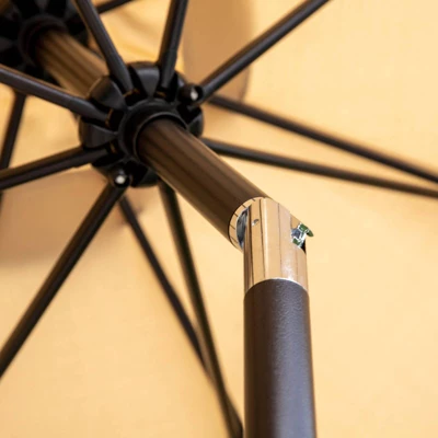 9' X 9' Outdoor Patio Market Umbrella With Push Button Tilt Crank - Captiva Designs - Image 8